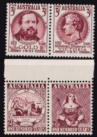 Australia 1950 First Stamps Pair & 1951 Gold Pair MNH - Ungebraucht