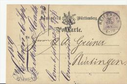 =WUTTEMBERG GS 1879 HELIBORN - Enteros Postales