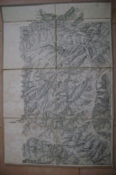 PFM/26 ANTICA CARTINA MILITARE TELATA - M.S.GOTTARDO - Topographical Maps