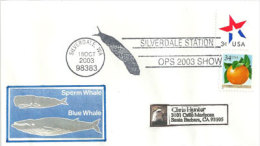 USA.Les Baleines,  Enveloppe Souvenir De Silverdale, Cote Ocean Pacifique - Ballenas