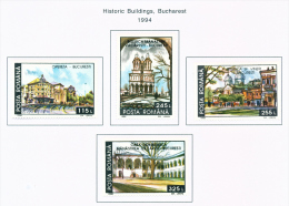 ROMANIA - 1994  Historic Buildings  Mounted Mint - Ungebraucht