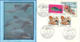 AUSTRALIE. Whale Watching, Shark Bay, Enveloppe Souvenir Denham  (Western-Australia) - Ballenas