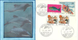 AUSTRALIE. Whale Watching, Shark Bay, Enveloppe Souvenir Denham  (Western-Australia) - Baleines