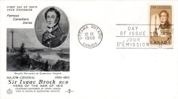 CANADA. N°420 Sur Enveloppe 1er Jour (FDC) De 1969. Sir Isaac Brock. - 1961-1970