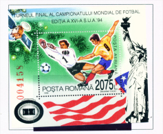 ROMANIA - 1994  Football World Cup Miniature Sheet  Unmounted Mint - Ongebruikt