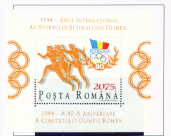 ROMANIA - 1994  Olympic Committee Miniature Sheet  Unmounted Mint - Ongebruikt