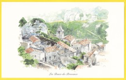 Reproduction D'une Aquarelle Les Baux De Provence Alain Hugues - Éditions Atlas - Sonstige & Ohne Zuordnung
