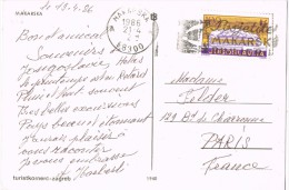 4656. Postal MAKARSKA (Jugoslavia) 1986 A Francia - Covers & Documents