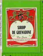 ETIQUETTES :  Sirop De Luxe  SIROP DE GRENADINE - Fruits Et Légumes