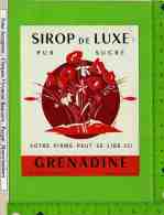 ETIQUETTES :  Sirop De Luxe  SIROP DE GRENADINE - Frutas Y Legumbres