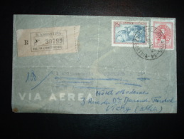 LR POUR FRANCE TP 2P + 5C OBL. 13 AGO 51 BUENOS AIRES + ARTURO E. RODRIGUEZ - Lettres & Documents