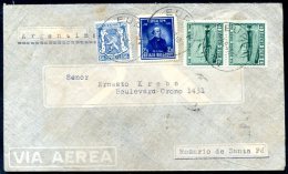 BELGIUM TO ARGENTINA EUPEN Cancel On Air Mail Cover 1947 VF - Brieven En Documenten