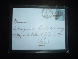 LETTRE POUR LA FRANCE TP  2 1/2D OBL. FE 1 92 FARNDORDUCH HANTS - Brieven En Documenten