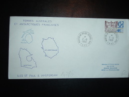 LETTRE TAAF TP BOSSIERE 2,20F OBL. 3-8-1989 MARTIN DE VIVIES ST PAUL AMS + BASE MARTIN DE VIVIES - Other & Unclassified