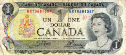 Canada,1 Dollar,1973,P.85c,sign:CROW&BOUEY ,error Shown On Scan,as Scan - Kanada