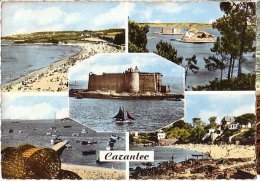 Carantec - Plage île De Louët Et Château Taureau Port Plage Blanche - Circulé 1965 - Carantec