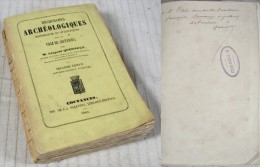 Recherches Archéologiques Sur COUTANCES / Dédicace De L’auteur Léopold Quenault / Éditions Salettes En 1862 - Arqueología