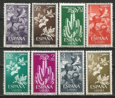 SAHARA ESPAÑOL 1962 FLORES - EDIFIL Nº 201-208 - Spanish Sahara