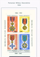 ROMANIA - 1994  Medals Miniature Sheet  Unmounted Mint - Ongebruikt