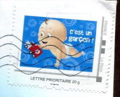 C'est Un Garçon (o) - Lettre Prioritaire 20g Sur Fragment - Used Stamps