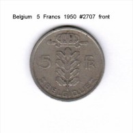 BELGIUM   5  FRANCS  1950  (KM # 134.1) - 5 Francs