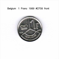 BELGIUM   1  FRANC  1989  (KM # 170) - 1 Franc