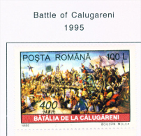 ROMANIA - 1995  Battle Of Calugareni  Mounted Mint - Neufs