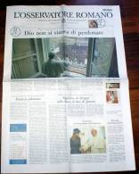 VATICANO 2013 - NEWSPAPER L'OSSERVATORE ROMANO DAY OF START PONTIFICATE - First Editions