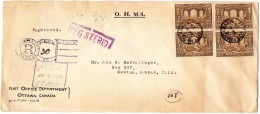 Canada 1929 O.H.M.S. Cover Mailed To USA - Covers & Documents