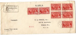 Canada 1937 O.H.M.S. Cover Mailed To USA - Storia Postale