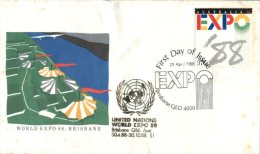 (777) Australia - 1988 World Expo Brisbane - Overprinted United Nations In Gold - Bornéo Du Nord (...-1963)
