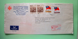 Taiwan 1979 Registered Cover To Holland - Flags - Flowers - Cartas & Documentos