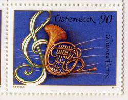 Austria - Musikinstrumente - Wiener Horn - Musical Instruments - Vienna Horn - Unused Stamps