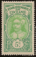 OCEANIC SETTLEMENTS 1913 5c Woman SG 24 HM YZ312 - Nuovi