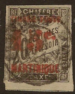 MARTINIQUE 1891 15c On 20c Black SG 27 U YZ514 - Oblitérés