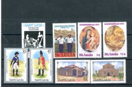 SAINT LUCIA** - Lotto Di 8 Val. Come Da Scansione - St.Lucie (1979-...)