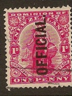 NZ 1909 1d Official Globe Flaw SG O79a U QT752 - Used Stamps