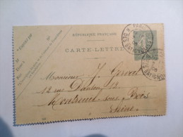 CARTE LETTRE 1908- VOIR PHOTOS - Kaartbrieven