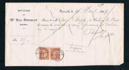 Belgique 1897 Recu Affr N°57X2 Càd FLORENVILLE + Au Dos Cad HABAY LA NEUVE    126820183 - Other & Unclassified