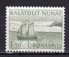 (SA0523) GREENLAND, 1974 (Post-Transport In Greenland. Longboat Off Greenland Coast). Mi # 87. MNH** Stamp - Nuovi