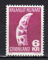 (SA0519) GREENLAND, 1978 (Tupilac - Magical Creature, Carved Whalebone). Mi # 111. MNH** Stamp - Nuevos