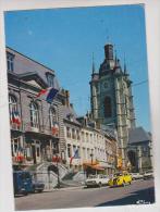 CPM DPT 59 AVESNES SUR HELPE, L HOTEL DE VILLE ET LA COLLEGIALE En 1977!! - Avesnes Sur Helpe