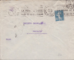 1924 - SEMEUSE PERFOREE / PERFIN B.F.I (BANQUE FRANCAISE ET ITALIENNE Pour L'AMERIQUE DU SUD) / ENV. De PARIS => ROUBAIX - Cartas & Documentos