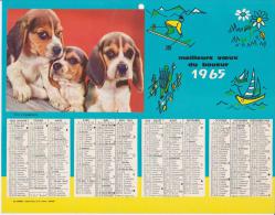 Calendrier 1965 - Meilleurs Voeux Du Boueur - Format Env. 21x27cm ( Thème Chien / Basset ) - Big : 1961-70