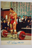 SOVIET SPORT. Weightlifter.  IVANCHENKO. OLD Postcard 1972 - USSR - Pesistica