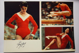 SOVIET SPORT. GYMNASTICS.  LYUDMILA TURISHEVA. OLD Postcard 1974 - USSR - Gymnastics
