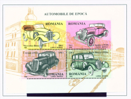 ROMANIA - 1996  Motor Cars Miniature Sheet  Unmounted Mint - Ongebruikt