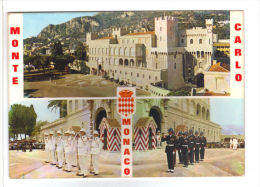 PRINCIPAUTE De MONACO.  Relève De La Garde , Le Palais Princier.  (blason,trompette...) - Prince's Palace