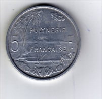 POLYNESIE FRANCAISE - 5  Francs - 1965 - SUP - Polinesia Francesa