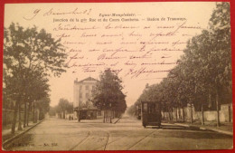 Cpa 69 LYON Monplaisir Jonction Gde Grande Rue Et Cours Gambetta Station De  Tramways - Lyon 3